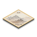 Retro Zion National Park Travel Poster Canvas Texture Print, Travel Decor, Midcentury Modern Decor Utah Landscape
