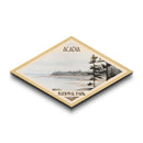 Retro Acadia National Park Travel Print Canvas Texture Print, Travel Decor, Midcentury Modern Decor Maine Landscape