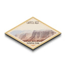 Capitol Reef National Park Diamond-Shaped Travel Poster Canvas Artwork Print, Canvas Wall Art, Travel Gift, Utah Landscape