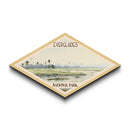 MCM Everglades National Park Diamond Shaped Travel Poster Canvas Art Print, Canvas Wall Art, Travel Gift, Florida Landscape