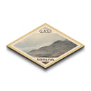 Retro Glacier National Park Travel Poster Canvas Texture Print, Travel Decor, Midcentury Modern Decor Montana Landscape