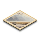Glacier National Park Diamond Shaped Travel Poster Canvas Art Print, Canvas Wall Art, Travel Gift, Montana Landscape