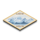 Glacier Bay National Park Diamond Shaped Travel Poster Canvas Art Print, Canvas Wall Art, Travel Gift, Alaska Landscape