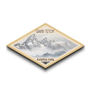 Grand Teton National Park Diamond Shaped Travel Poster Canvas Art Print, Canvas Wall Art, Travel Gift, Wyoming Landscape