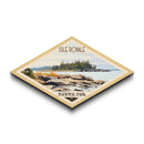 Isle Royale National Park Travel Poster Canvas Texture Print, Travel Decor, Midcentury Modern Retro Decor Michigan Landscape
