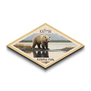 Retro Katmai National Park Travel Poster Canvas Texture Print, Travel Decor, Midcentury Modern Decor Alaska Landscape
