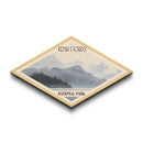 Kenai Fjords National Park Diamond Shaped Travel Poster Canvas Art Print, Canvas Wall Art, Travel Gift, Alaska Landscape