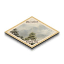 Kings Canyon National Park Diamond Shaped Travel Poster Canvas Art Print, Canvas Wall Art, Travel Gift, California Landscape