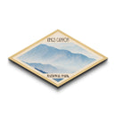 Kings Canyon National Park Diamond-Shaped Travel Poster Canvas Artwork Print, Canvas Wall Art, Travel Present, California Landscape
