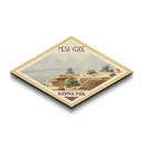 Mesa Verde National Park Diamond Shaped Travel Poster Canvas Art Print, Canvas Wall Art, Travel Gift, Colorado Landscape
