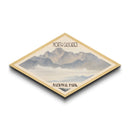 North Cascades National Park Diamond Shaped Travel Poster Canvas Art Print, Canvas Wall Art, Travel Gift, Washington Landscape