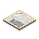 Pinnacles National Park Diamond Shaped Travel Poster Canvas Art Print, Canvas Wall Art, Travel Gift, California Landscape