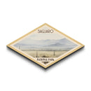 Saguaro National Park Diamond Shaped Travel Poster Canvas Art Print, Canvas Wall Art, Travel Gift, Arizona Landscape
