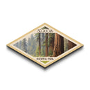 Sequoia National Park Travel Poster Canvas Texture Print, Travel Decor, Midcentury Modern Retro Decor California Landscape