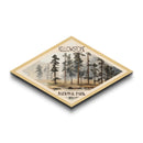 Yellowstone National Park Diamond Shaped Travel Poster Canvas Art Print, Canvas Wall Art, Travel Gift, Idaho Landscape