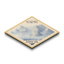 Yosemite National Park Diamond Shaped Travel Poster Canvas Art Print, Canvas Wall Art, Travel Gift, California Landscape