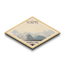 Yosemite National Park Travel Poster Canvas Texture Print, Travel Decor, Midcentury Modern Retro Decor California Landscape
