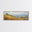 Springtime Panoramic Print - Texas Hill Country In The Spring - Framed Canvas Print - Beautiful Living Room Decor - Country Art - Farmhouse