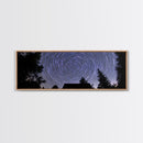 Huge Wall Art Time Lapse Photography Style Print, Panoramic Wall Art, Wood Framed Canvas, Farmhouse Decor, Unique Wall Art