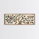 Textile Tree Print - "The Giving Tree" - Framed Canvas Print - Boho Style Wall Art