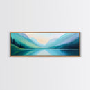 Emerald Green Landscape Painting Print, Framed Canvas Print, Original Artwork, Oil Painting Print, Landscape Wall Art, Panoramic Landscape