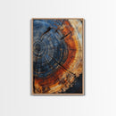 Tree Ring Framed Canvas Wall Art, Home Decor, Modern Farmhouse, Rustic and Eclectic, Kitsch Minimalist Home Decor, Living Room Wall Art