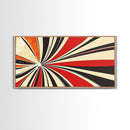 Mid-Century Modern Art Retro Geometric Wall Art Framed Canvas Print Wood Framed Home Decor Modern Abstract Painting