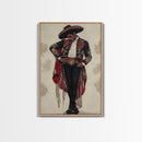 The Matador Oil Painting Canvas Print, Chicano Wall Art, Mexicano Decor, Mexican Inspired Wall Art