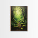 Forest At Dusk Painting Print, Spooky Art, Fantasy Art, Nature Landscape Painting Canvas Print, Landscape Decor, large wall art