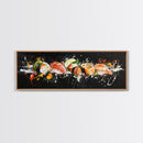 Sushi Wall Art - Framed Canvas Print - Kitchen Wall Art - Kitchen Decor - Original Painting - Restaurant Wall Art - Wabi Sabi Minimalist Art