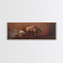Gothic Flowers Still Life, Skull Painting Canvas Print, Goth Decor, Witchy Wall Art, Witchy Decor, Witchy Gift Idea, Dark Academia Art