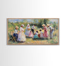 Victorian Summer - Framed Canvas Print - Victorian Style Oil Painting Of a Summer Party