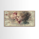 Portrait of a Victorian Woman, Framed Canvas Print, Victorian Style Oil Painting Print, Boho Home Decor, Living Room Wall Art