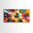 Disco Ball Painting Canvas Print, Funky Wall Art, Disco Ball Art, Disco Ball Print, Mirrorball Poster, Disco Poster, Music Room Decor