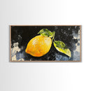 Lemon Painting Canvas Print - Kitsch Kitchen Decor - Eclectic Wall Art - Gift For Someone Who is Very random but likes lemons, like me
