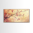 Original Floral Exquisite Canvas Wall Art, Cherry Blossoms, Wabi Sabi Decor, Boho Home Decor, Boho painting, Original Painting Print