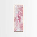 Elegant Mehndi Hand Art Framed Canvas Print - Light Pink Wall Art, Botanical Prints, Whimsical Art, Yoga Art, Gift Idea Her, Bedroom Decor