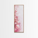 Bubble Abstract Framed Canvas Print Pink Abstract Art Minimalist Art Light Pink Wall Art Vertical Wall Art Living Room Art