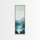 Misty River Landscape Canvas Print Smoky Mountain Art Coastal Wall Art Bedroom or Living Room Rustic Decor Panoramic Wall Piece