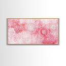 Intricate Lace Pattern Framed Canvas Print, Sacred Geometry Art, Light Pink Abstract Wall Art, Feminine and Minimalist Home Decor