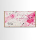 Abstract Lettering Canvas Print Pink Graffiti Wall Art Modern Living Room or Dorm Decor Bold Aesthetic Artwork Contemporary Gift Idea