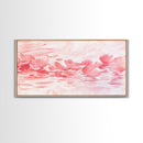 Floating Petals Canvas Print | Light Pink Wall Art | Romantic Minimalist Decor | Framed Canvas Print Gift Idea | Living Room Art