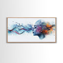 Vibrant Feminine Energy Canvas Print - Abstract Goddess Art Therapy Wall Decor - Whimsical Moody Brain Art for Home Office