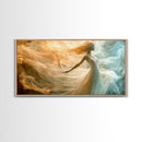 Flowing Fabric Spirit Framed Canvas Print, Zen Wall Art, Yoga Art, Goddess Art Print, Moody Art, Boho Wall Art, Pink Wall Art, Vertical Wall Art