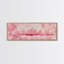 Pink Crown Canvas Print Minimalist Art Abstract Pink Wall Art Light Pink Bedroom Decor Princess Aesthetic Whimsical Art Wall Art