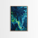 Striking Abstract Ocean Canvas Print, Modern Coastal Landscape Art with Nautical Decor Vibes, Stunning Above Sofa or Couch Artwork