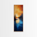 Fiery Sunset, Moody Landscape, Wabi Sabi Art, Rustic Wall Art, Southwest Art, Above Bed Wall Art, Extra Wide Art