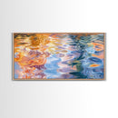 Abstract Water, Nautical Wall Art, Blue and Green Wall Art, Panoramic Painting, Extra Wide Art, Canvas Print, Living Room Art