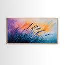 Wheat Field Painting, Landscape Artwork, Rustic Decor, Wabi Sabi Art, Framed Canvas Print, Fall Inspired Art, Earthy Tones Art