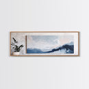 Blue Abstract Waves Canvas Print Minimalist Coastal Wall Art, Serene Seascape Painting, Modern Office or Living Room Decor, Gift Idea